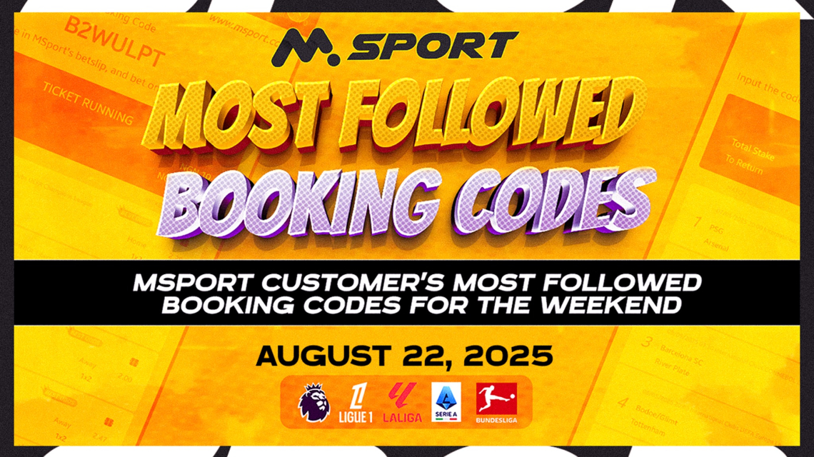 City vs Tottenham, Real Oviedo vs Real Madrid, Fulham vs  Man United, &amp; Levante vs Barcelona, Dominate MSport Top Weekend Booking Codes 